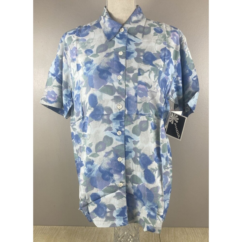 PHOOL Women's Size S Floral Style 8392/Camp Shirt  NWT